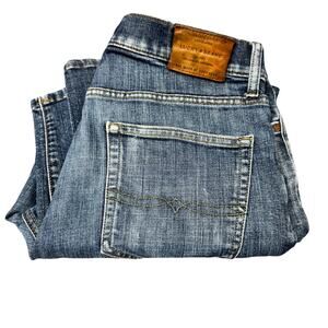 Lucky Brand Jeans Mens 33x30 (34x29 ACTUAL) 221 Straight Blue Denim Faded Wash